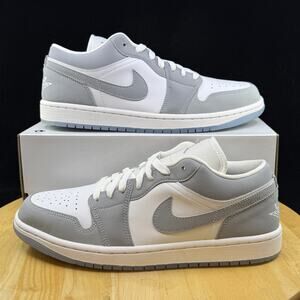 Nike Air Jordan 1 Low 'Wolf Grey' White DC0774-105 Women's Size 7 Shoes